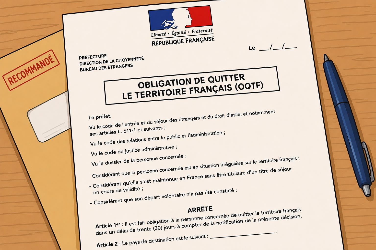 Vous venez de recevoir une OQTF : que faut-il regarder en premier ?